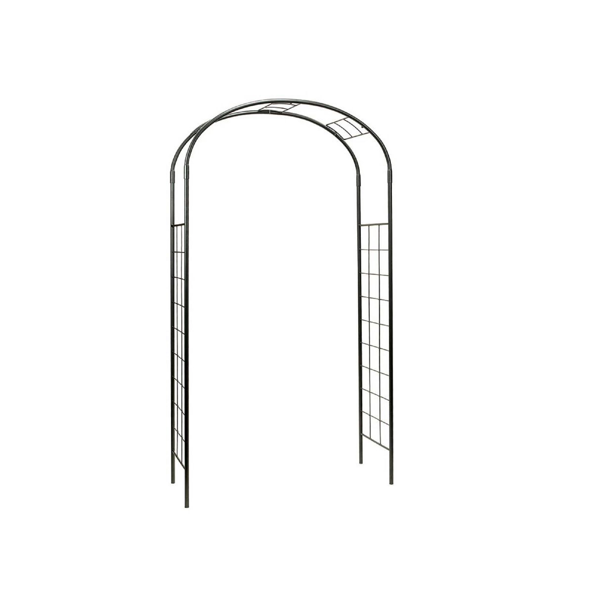 Achla Designs 100" Elegant Handcrafted Monet Iron Garden Arbor Graphite Powder Coated Finish