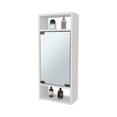 GlasFlength Decorative Wall Mirrors Bathroom Decor Cabinet Accent Mirror Vanity Medicine Cabinet Mirrors for Bathroom Wall, White, 11.8"*5.9"*28.3"