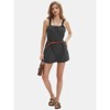EXLURA Women's Summer Casual Denim Rompers Ruffle Strap Shorts Jean Short Jumpsuit with Pockets - 4 of 4