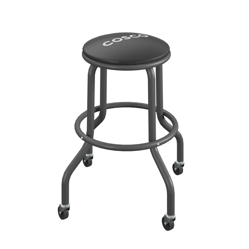 Cosco All Steel Vinyl Work Seat with Rolling Casters, 1 of 4