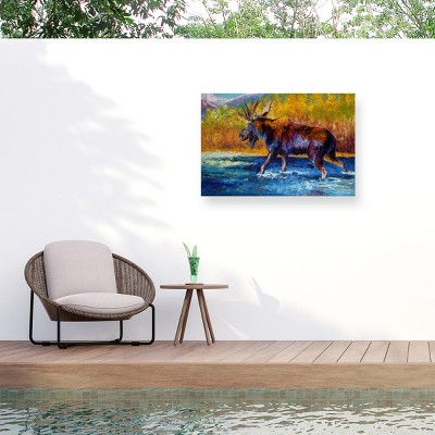 "Autumns Glimpse Moose" Outdoor All-Weather Wall Decor