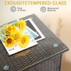 Karl Home|Patio Brown Wicker Square Side Table End Table - 4 of 4
