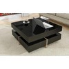 Okak Smart LED Coffee Table, High Gloss Center Table with 2-Tier Ambient Lighting, Touch-Control Minimalist Design for Modern Living Room - 3 of 4