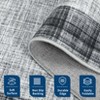 9x12 Washable Rugs Modern Plaid Rug Stain Resistant Accent Rugs Low Pile Non Slip Indoor Floor Cover Soft Carpet - 3 of 4