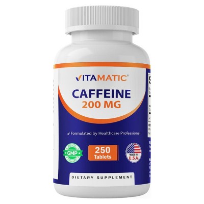 Caffeine Pills 200mg - 250 Vegetarian Tablets