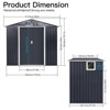GDFStudio Jones Outdoor Metal Sliding Door Storage Shed with Window - 3 of 4