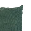 18x18 Corduroy Velvet Filled Throw Pillow Green Cotton, Rayon & Polyester by Foreside Home & Garden - 3 of 4