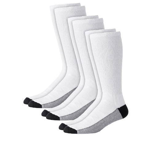 Kingsize Men's Big & Tall Full Length Cushioned Crew Socks 3-pack : Target