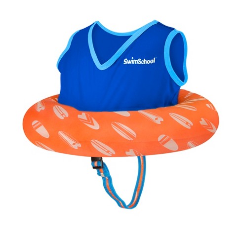 SwimSchool Deluxe Tot Swim Trainer Vest Float Level 2 Orange Toddler Safetystrap for sale online 