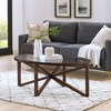 NicBex Modern Tempered Glass Coffee Table with Solid Wood Base,Simple Side Table,Center Table for Livng Room - 2 of 4