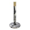 Storied Home Modern Marble Paper Towel Holder with Brass Detail, Grey - 4 of 4