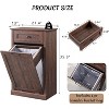 SinCiDo Tilt Out Laundry Hamper, Farmhouse Bathroom Storage Cabinet, w/ Drawers & Hidden 10 Gallon Trash Can Cabinet or Laundry Cabinet - 3 of 4