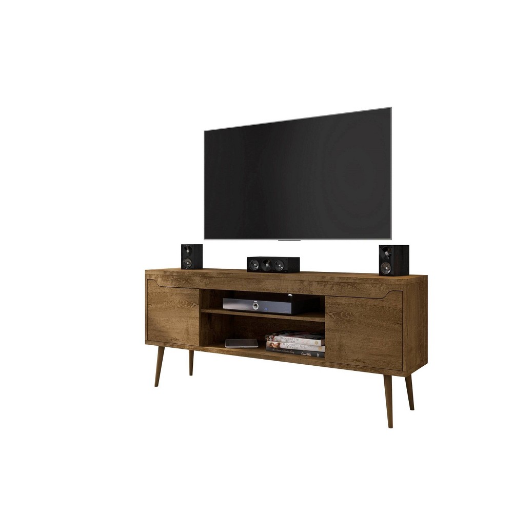 Photos - Mount/Stand Bradley TV Stand for TVs up to 60" Rustic Brown - Manhattan Comfort