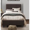 Twin Size Platform Bed with Upholstered Headboard for Bedroom - 3 of 4