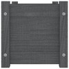 vidaXL Solid Pinewood Garden Planter - Outdoor Rectangular Flower Box, Gray, 23.6"x12.2"x12.2" - Weather-Resistant Plant Pot - 4 of 4