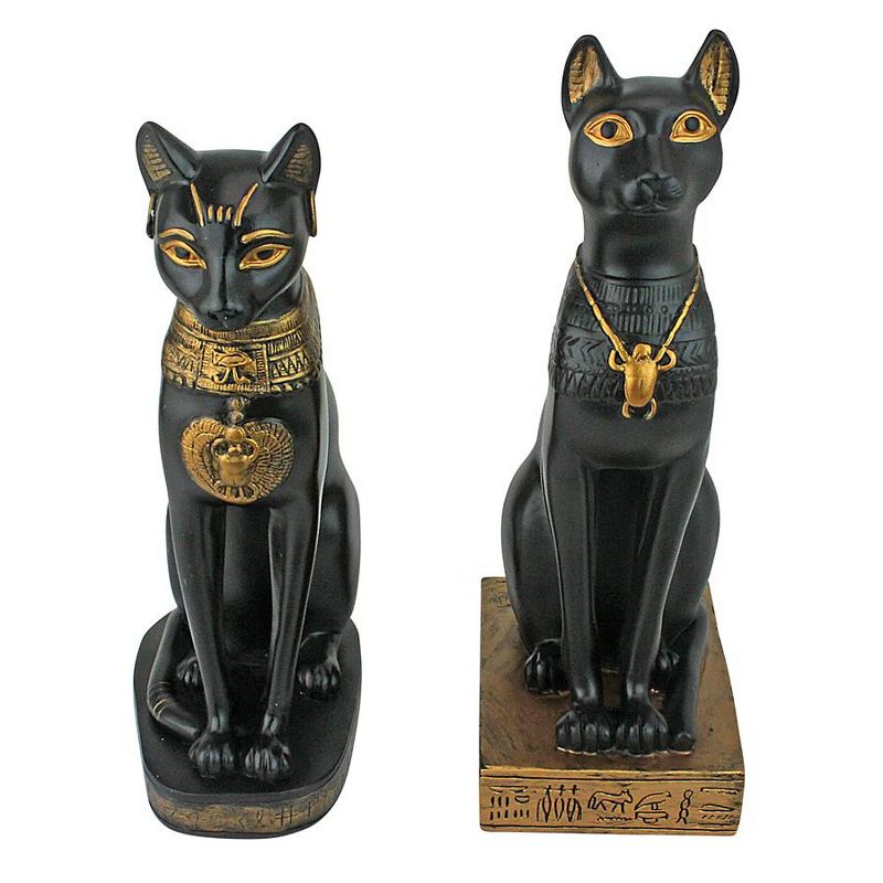 Design Toscano Egyptian Cat Goddess Bastet Statues: Set of Two, 3 of 8