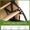 Modern Rattan Shoe Cabinet Organizer,4 Flip-Door Storage with 3 Adjustable Shelves - 4 of 4
