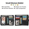 FATMOON Women's wallet - Stylish Vintage Leather RFID Wallet for Women with 3 Transparent ID Windows, 2 Zipper Pockets - 4 of 4