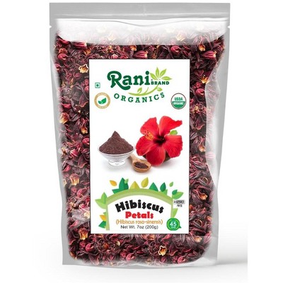 Organic Hibiscus Powder (Hibiscus Rosa-sinensis) - 7oz (200g) - Rani Brand Authentic Indian Products