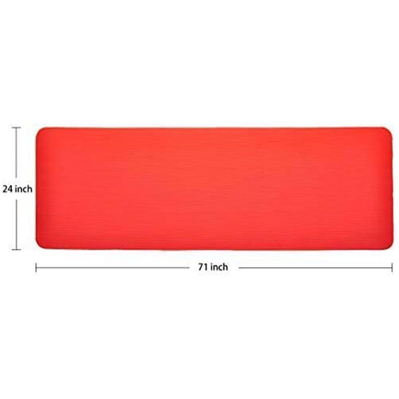 BalanceFrom GoCloud 71" x 24" All-Purpose 1-Inch Extra Thick Double-Sided Non-Slip High Density Anti-Tear Exercise Yoga Mat with Carrying Strap, 2 of 5