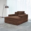 Lesly 55.12 in. Wide Square Arm Velvet Square Sectional Sofa Couch Modern Single Square - 4 of 4
