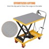 Hydraulic Lift Table Cart, Easy Lifting, 3mm Non-Slip Pads, Non-Leakage Hydraulic Pump, Manual Single Scissor Design - 3 of 4