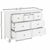 ALEXOUN 7 Drawers Dresser,Farmhouse Dresser Organizer Chest of Drawers Organizers and Storage Clothes Storage Drawers for Living Room,Bedroom - 3 of 4
