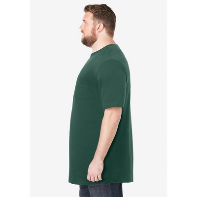 KingSize Shrink-Less Lightweight Longer-Length Crewneck Pocket T-Shirt