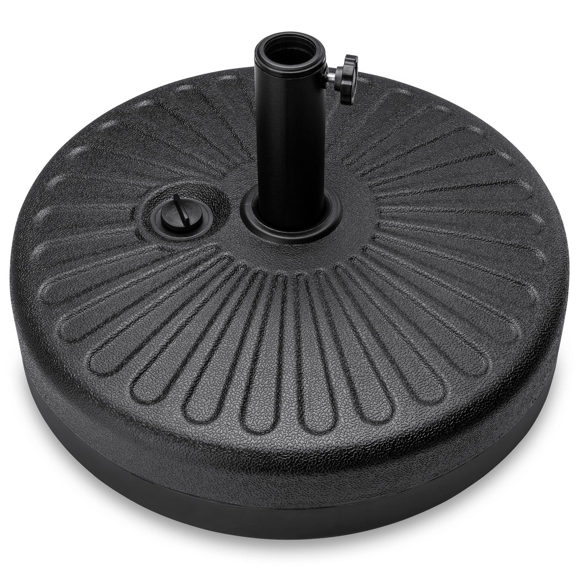 Best Choice Products Fillable Plastic Patio Umbrella Base Stand, Pole Holder w/ Adjustment Knob, Sunburst Pattern