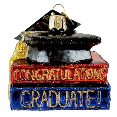 Old World Christmas 2.0" Congrats Graduate Ornament Graduation Cap Gown  -  Tree Ornaments
