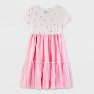 Short tulle dress with ruffles and flounces Girl, Pink