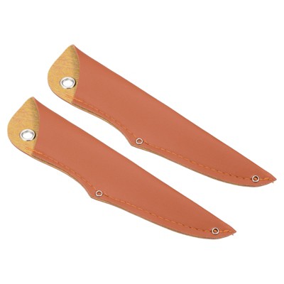 Unique Bargains PU Leather Felt Lining Blade Protection Knife Sheaths
