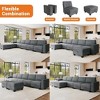 140" Sectional Sofa with Storage, U Shaped Convertible Sofa w/ Ottomans, 7-Seat Modern Convertible L Shaped Couch for Living Room - 4 of 4
