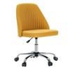 DOMETOUR 1Pc Modern Fabric Armless Adjustable Swivel Office Desk Chairs with Wheels - 2 of 4