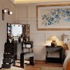 Jojoka Corner Vanity Desk with Lighted Mirror and Stool, Makeup Table with Storage and Charging Station - 3 of 4
