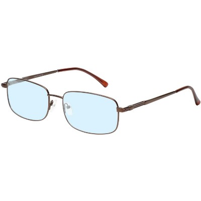 Enhance BIG&TALL EN4106 Mens Blue Light Blocking Designer Eyeglasses Brown 60 mm +0.25 Custom Lens Non-Refundable