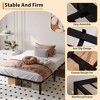 6''-16'' Bed Frame, Heavy Duty Metal Platform with Steel Slats & Ample Under Bed Storage, No Box Spring Required, Quick Assembly, Black - 4 of 4