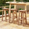 WestinTrends Malibu 29" All Weather Hdpe Outdoor Patio Square Backless Bar Stool (Set of 3) - 2 of 4