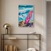 Art Remedy Pink Surfboard on the Beach Colorful Coastal Wall Art Framed - 2 of 4