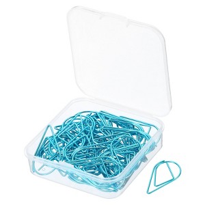 Unique Bargains Drop-Shaped Metal Prevent Tearing Pages Home Office Paper Clip 50 Pcs - 1 of 4