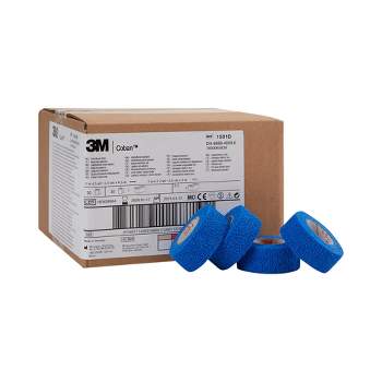 3M Coban Elastic Self-Adherent Cohesive Bandage Blue NonSterile 1" x 5 Yd 30 Ct
