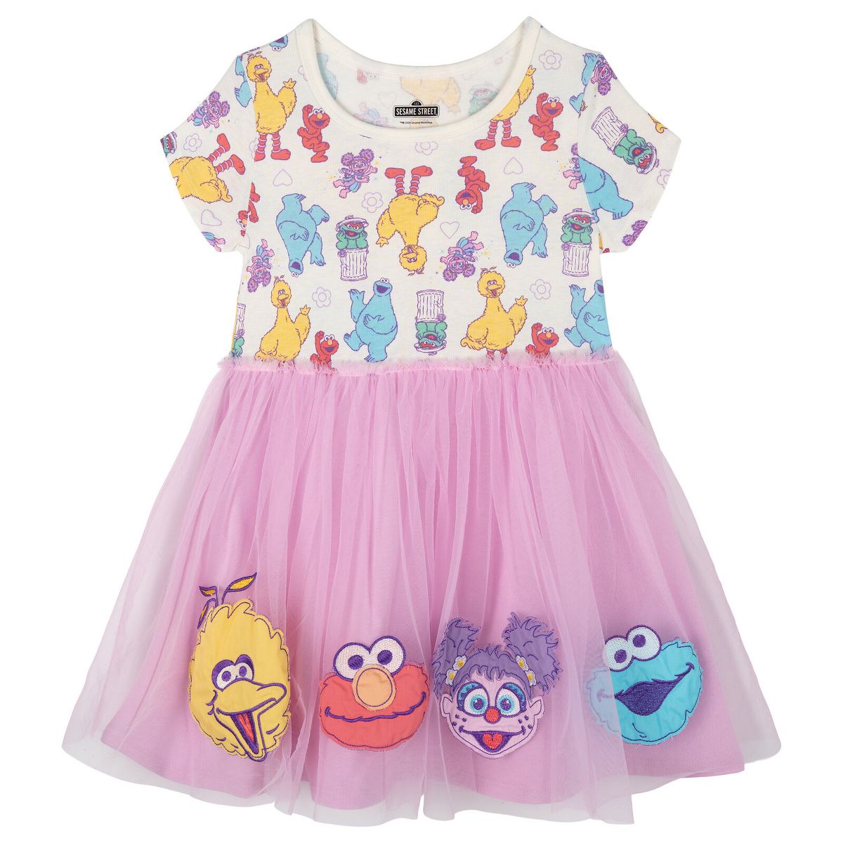 Sesame Street Toddler Girls' Short Sleeve Tulle Tutu Dress - thumbnail 7
