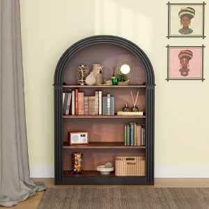 Bella Depot 45.66" W 4-Shelf Tall Bookshelf Open Display for Library, Bedroom, and Living Room(1 pcs) - 1 of 4