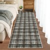 Indoor Modern Geometric Checkered Non Slip Area Rugs, Low Pile Non Slip Floor Carpet for Home Office - 2 of 4