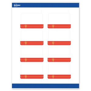 Avery Labels, 2" x 3", Gold-Red Gift, Matte, 80ct - 1 of 4