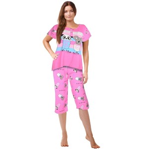 JEFFRICO Womens Pajamas For Women Capri Set Sleepwear Soft Pajamas - 1 of 4