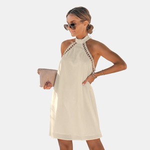 Women's Elegant Halter Neck Crochet Trim Dress - Cupshe - 1 of 4