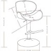 Sapphtopaz 1PC Adjustable Bar Stools with Bentwood Back, Swivel Counter Height Bar Stool with Upholstered, High Chair for Kitchen Island - 2 of 4