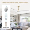 60 Inch Smart Ceiling Fan No Light and Remote/APP/Voice Control Work with Alexa 3 ABS Blades Fan with 3 Downrod 6 Speed Outdoor Indoor Ceiling Fan - 4 of 4