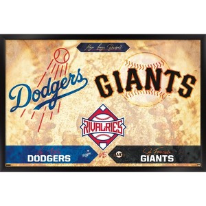 Trends International MLB Rivalries - Los Angeles Dodgers vs San Francisco Giants Framed Wall Poster Prints - 1 of 4